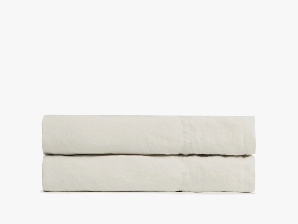 $140 | Linen Fitted Sheet Bone