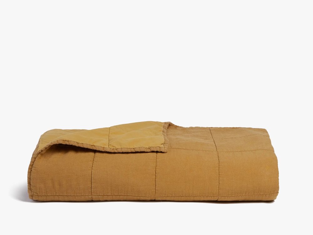 Linen Box Quilt Ochre