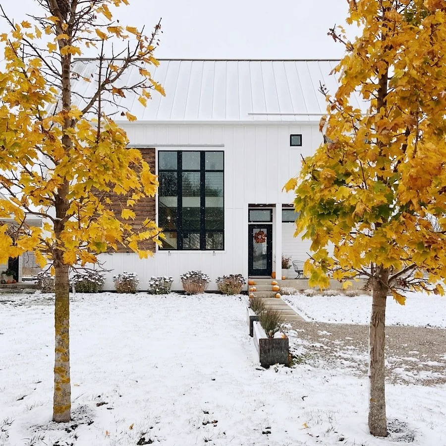 Our first snowfall of the season happened much later than normal, but I always love to see snow amidst the final leaves on the trees. I think these guys were hanging on just for this. Pretty sure the pumpkins are toast (mush), though. It&rsquo;s been