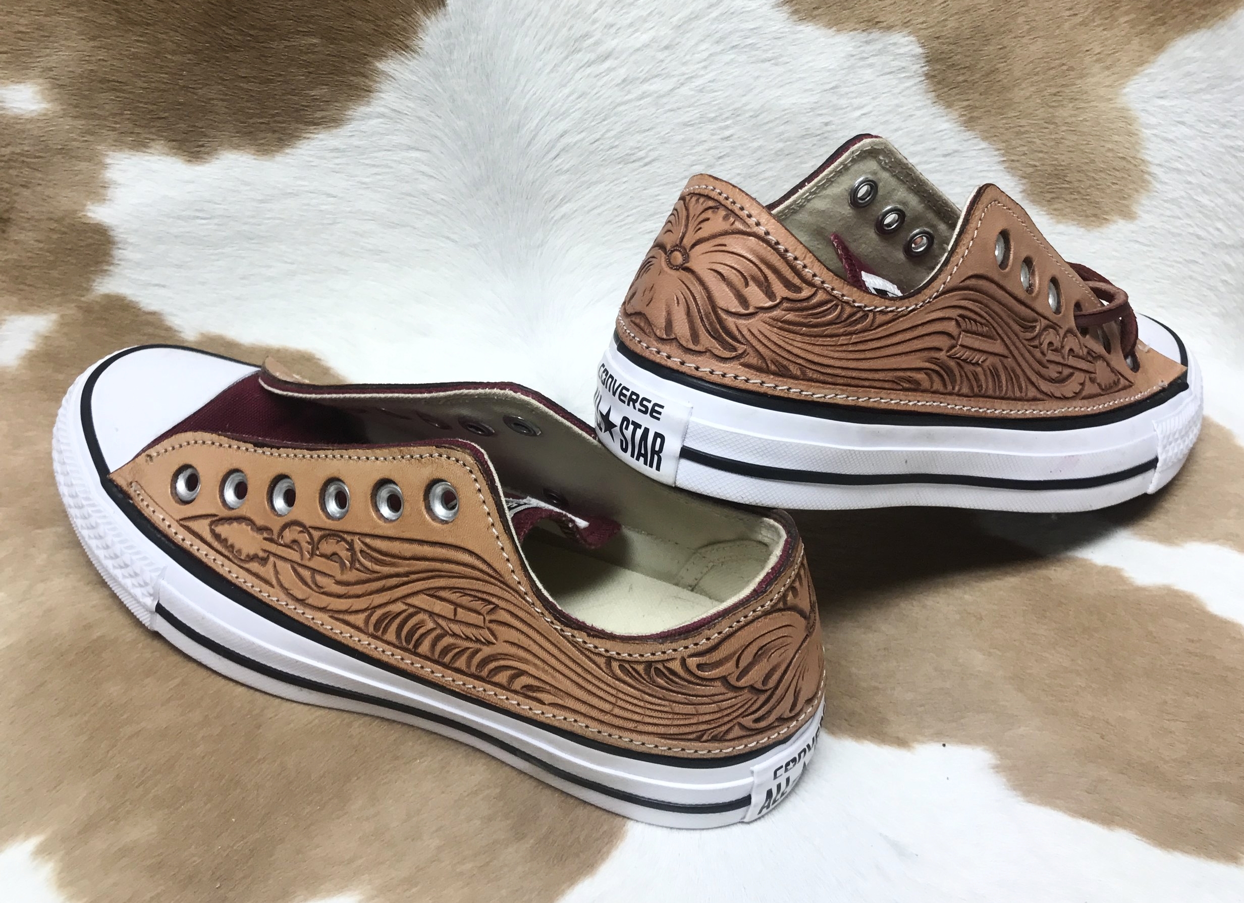 tooled leather converse