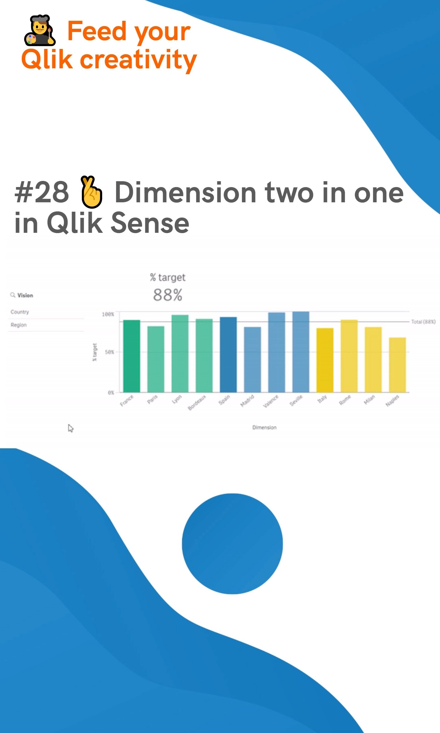 #28 🤞 Dimension two in one in Qlik Sense