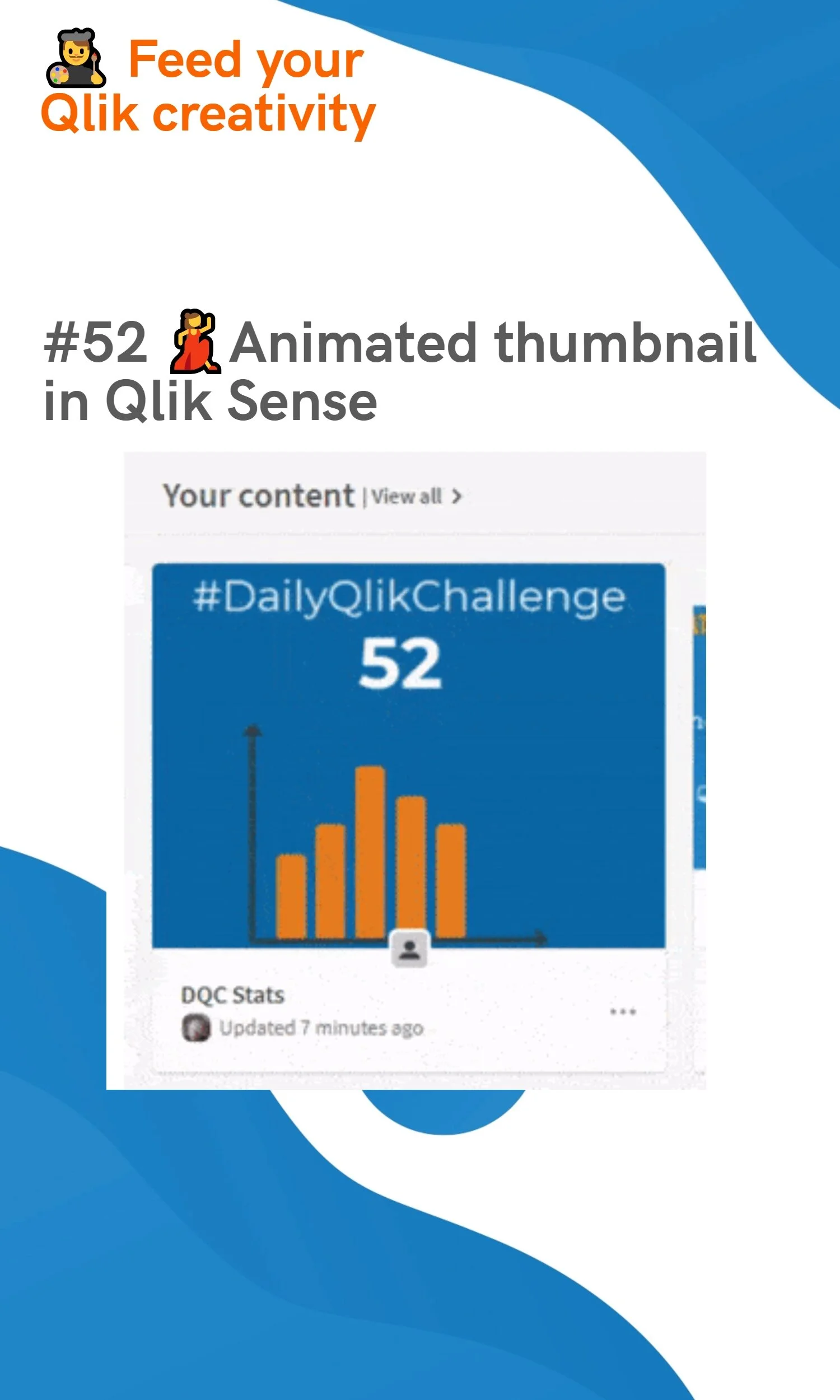 #52 💃Animated thumbnail in Qlik Sense