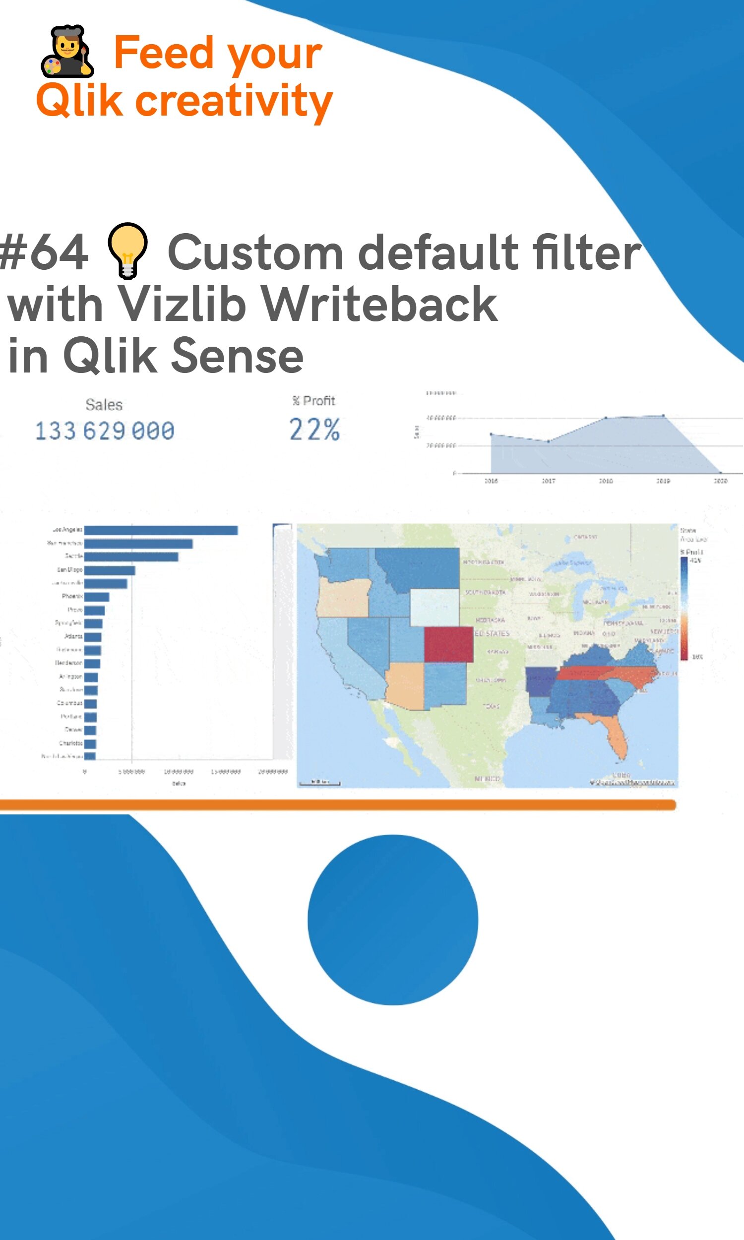#64 💡 Custom default filter with Vizlib Writeback in Qlik Sense