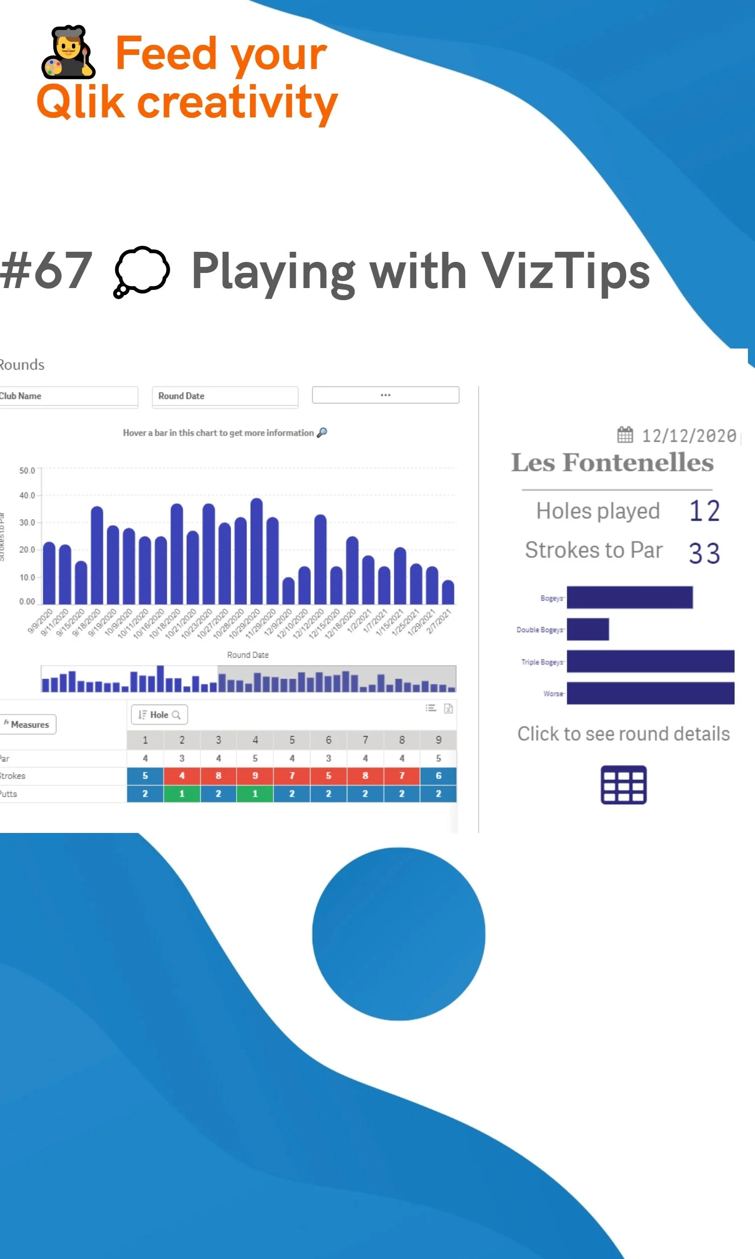 #67 💭 Using Vizlib VizTips to update all your charts on hover and drill down in Qlik Sense