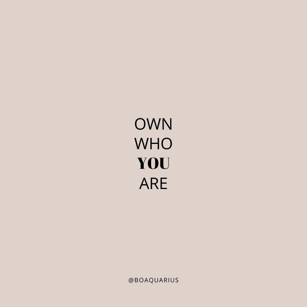 Own who you are⭐ Even when it may inconvenience someone, stay true to yourself💫 ⁠
In relationships. In business. In career. In personal style.⁠
⁠
It took me years to learn that putting myself second to please someone else is a really crappy life phi