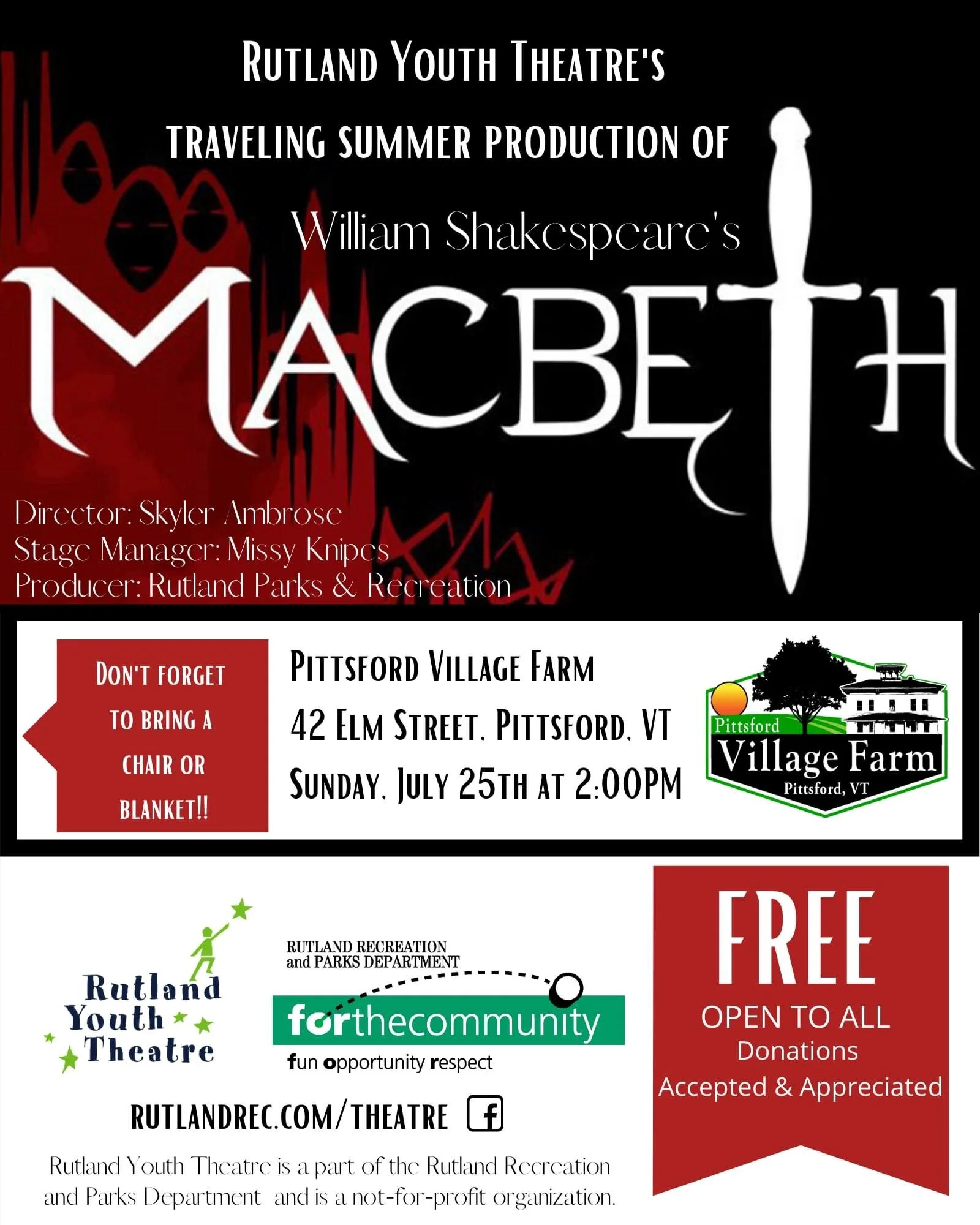 Rutland Youth Theatre presents MACBETH