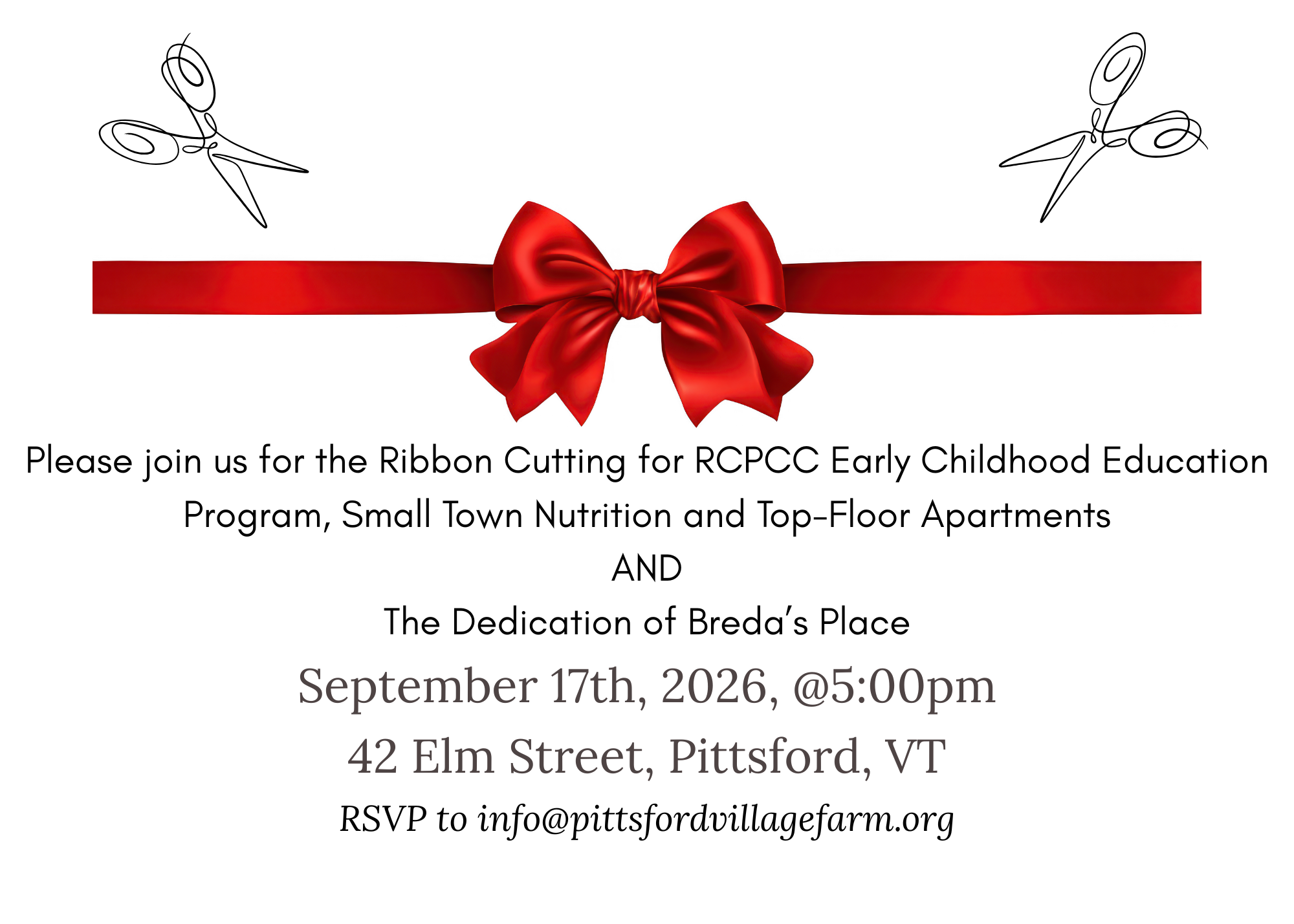 Farmhouse Ribbon Cutting and Dedication