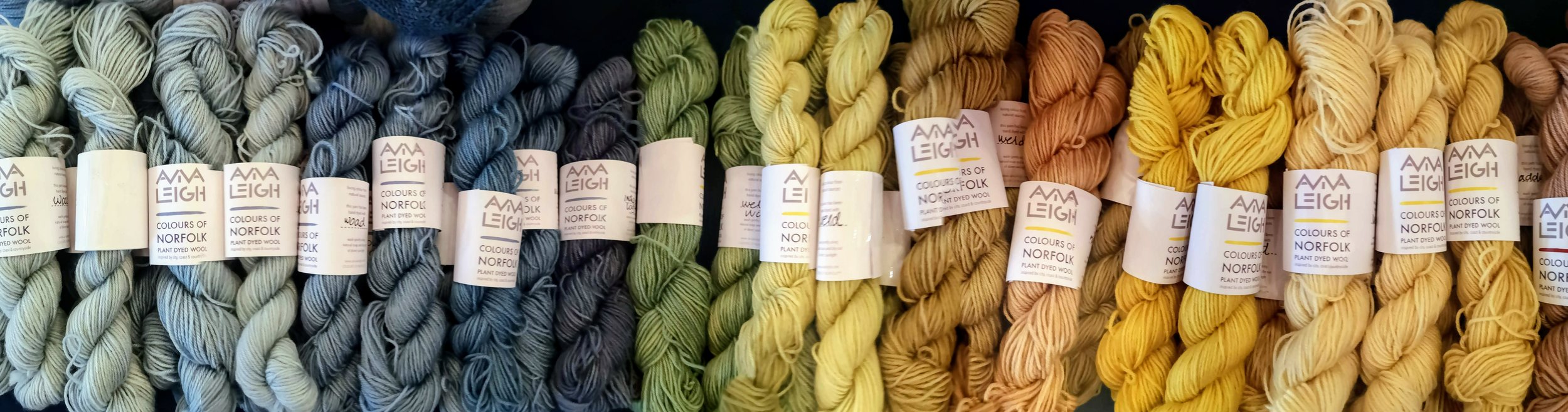 20g skeins Wool yarn dyed with madder
