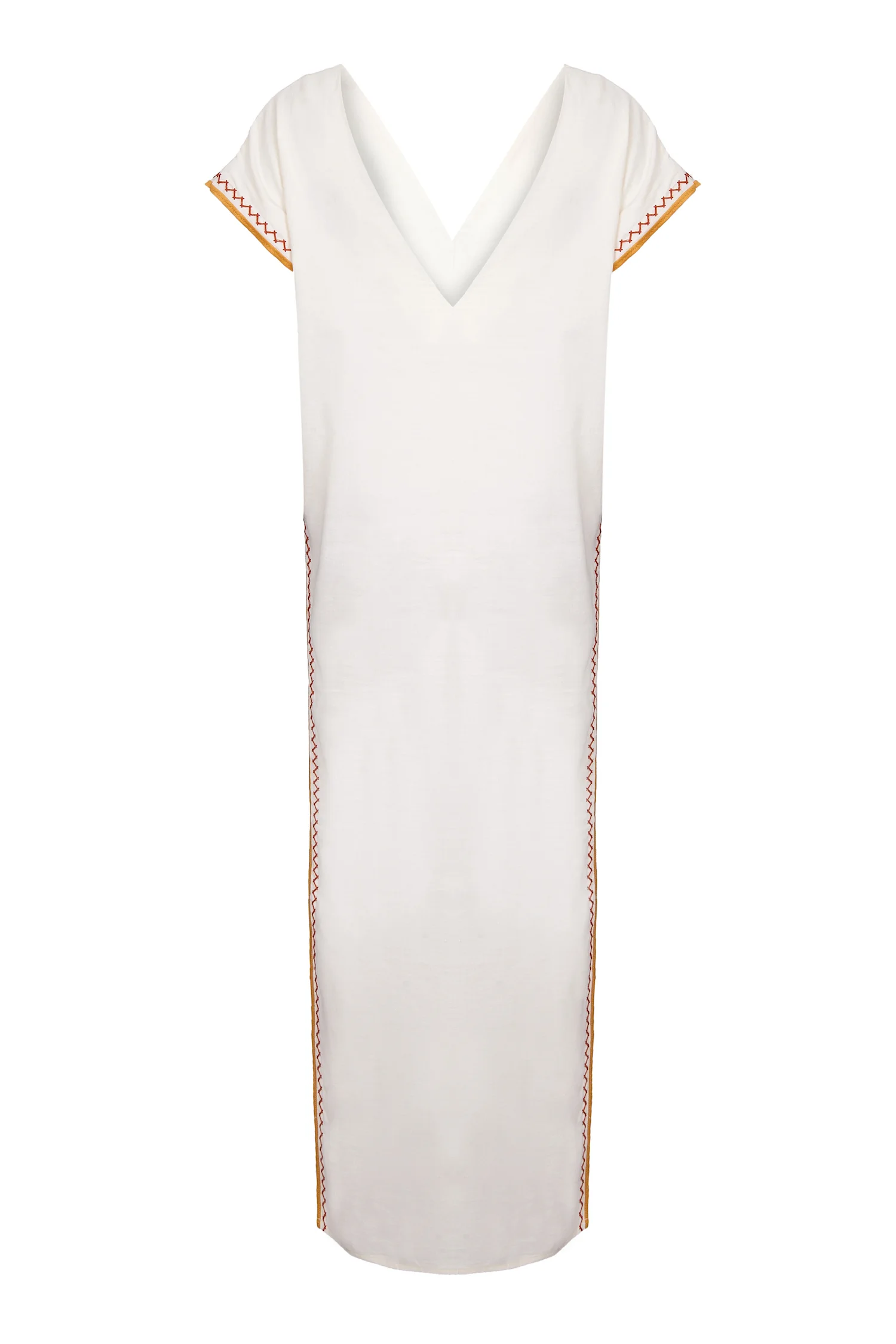 "Two Bunch Palms" Beige Kaftan (Back View)