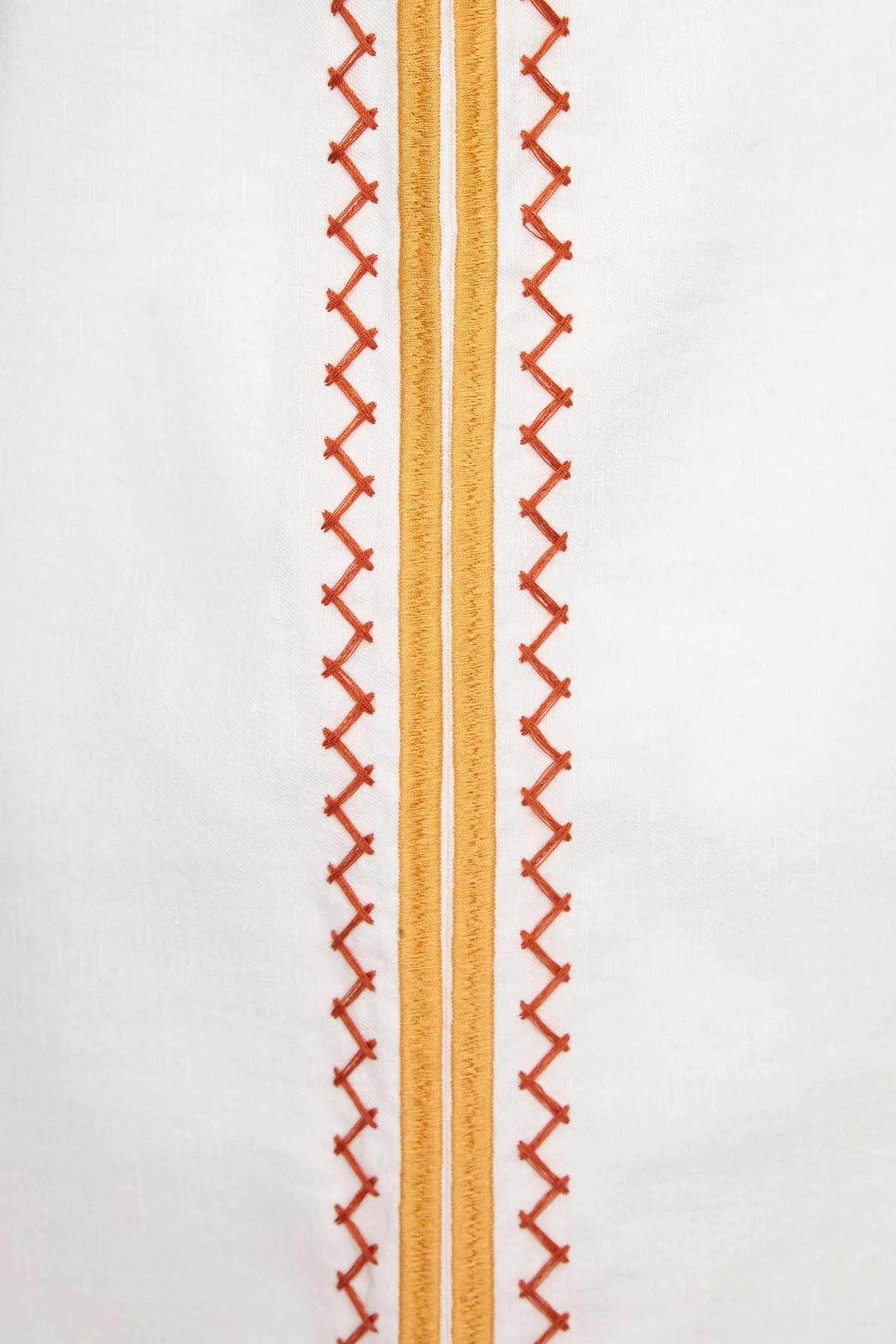 "Two Bunch Palms" Beige Kaftan (Detail View)