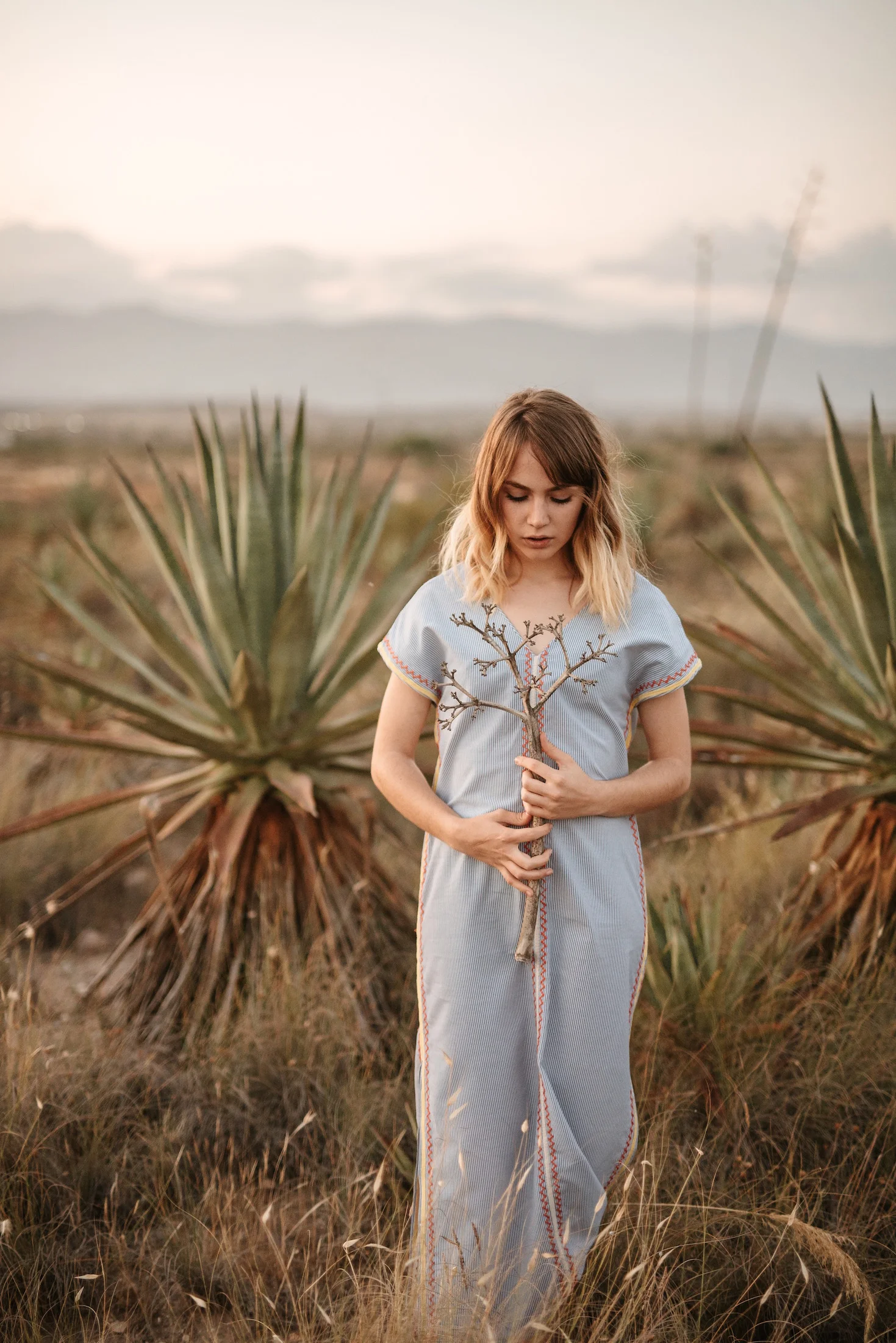 "Two Bunch Palms" Kaftan (Editorial Photo)