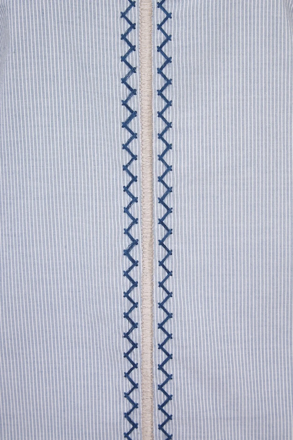 "Two Bunch Palms" Blue Kaftan (Detail View)