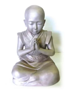 “Baby Buddha” sculpture after sandblasting