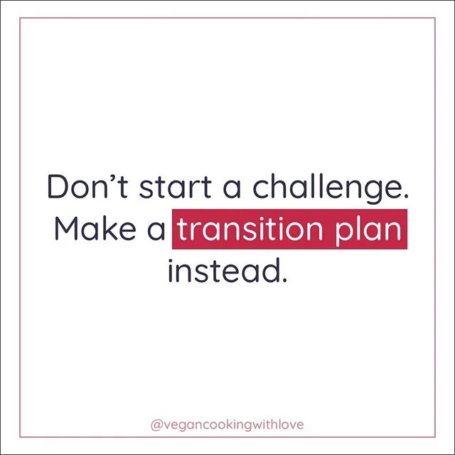 7-Day Challenges and 30-Day Challenges are very popular and definitely catch your attention. They seem like a shortcut to reach your goal quickly.⁠
⁠
But going vegan is not about taking shortcuts and getting fast results. It's about sustainable, long