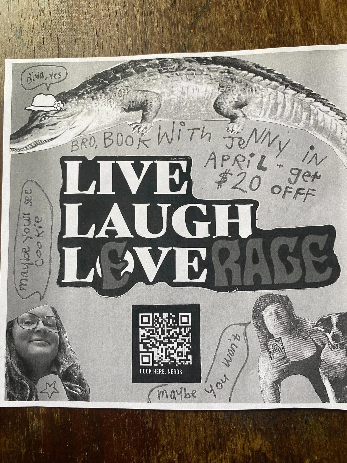 Please admire these EXCELLENT fliers made by Jenny herself - and please welcome the newest addition to the Leverage team! Introducing Raggedy Anne the beta (don&rsquo;t worry no relation to Raggedy Bitch @pvdmayor.) 
New clients get 20 bux off any se