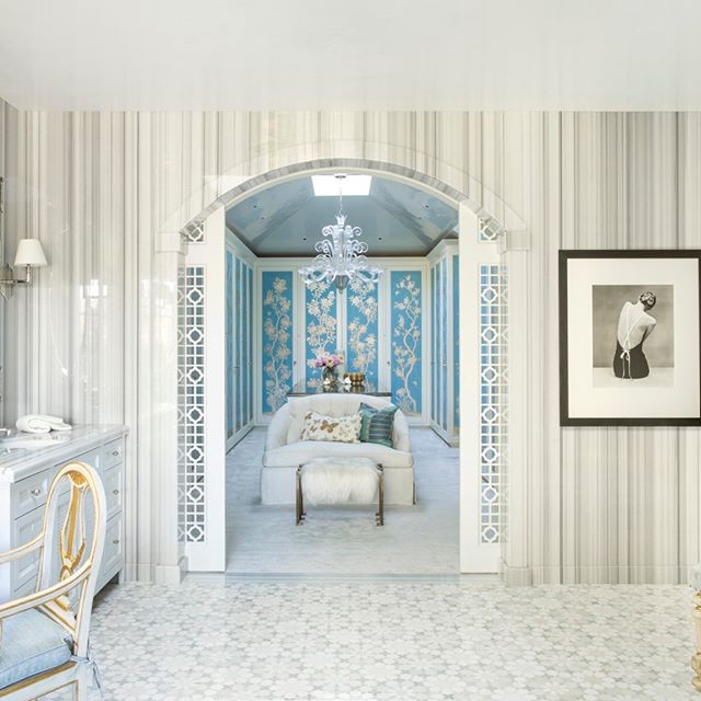 Christine Markatos Design described this master bathroom as &quot;A Moroccan-style retreat with a mix of antiques and modern elements.&quot; We're lucky to have worked with her on this house, and that it was featured in Luxe Magazine! See which other