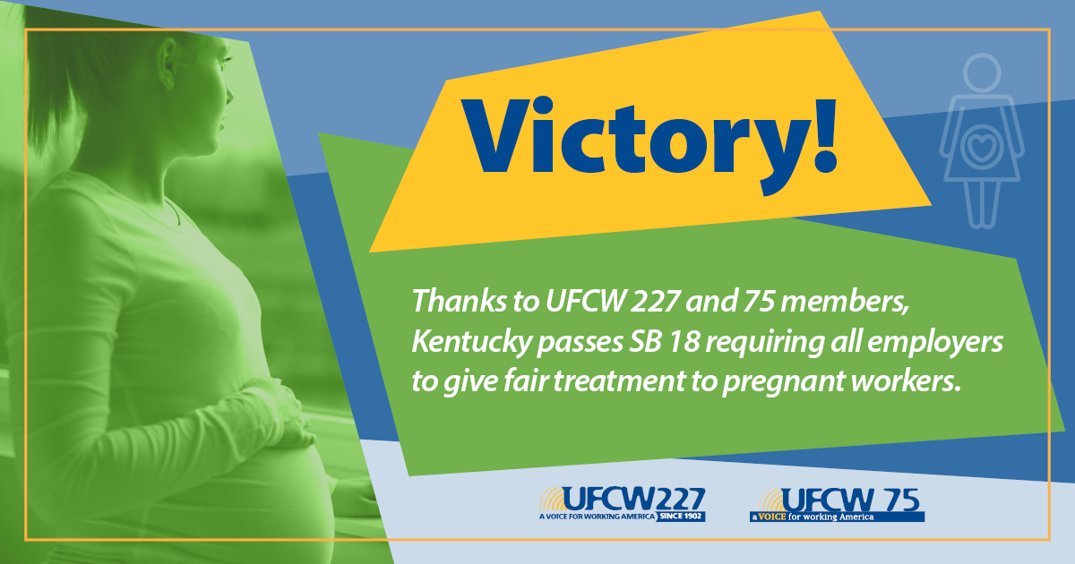 Victory for pregnant workers thanks to UFCW 227 Lobby Days