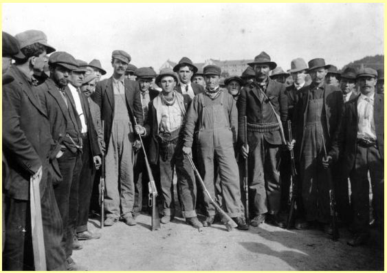 The Ludlow miners were called "rednecks" because, in a show of solidarity, they tied red bandannas around their throats.