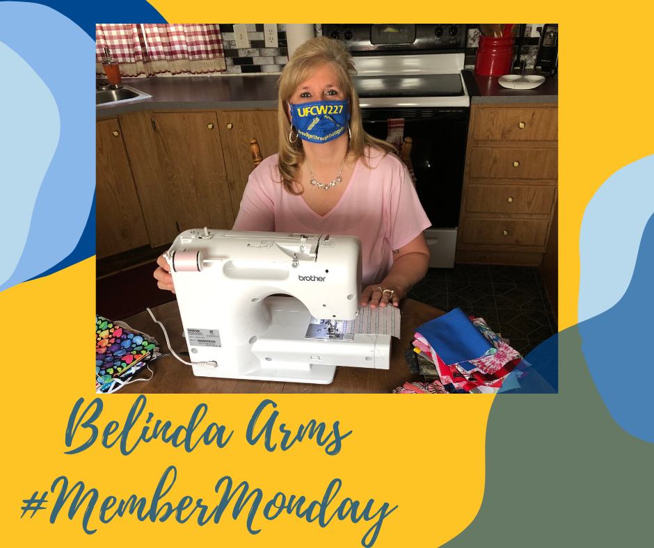 #MemberMonday: Belinda Arms, Chief Steward, Tyson in Corydon, IN makes masks for her community