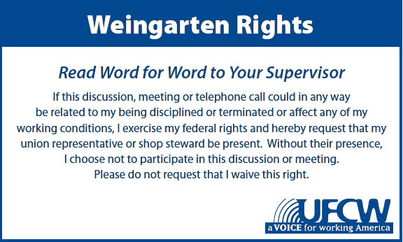 Know Your Weingarten Rights | Union Representation in Meetings — United ...