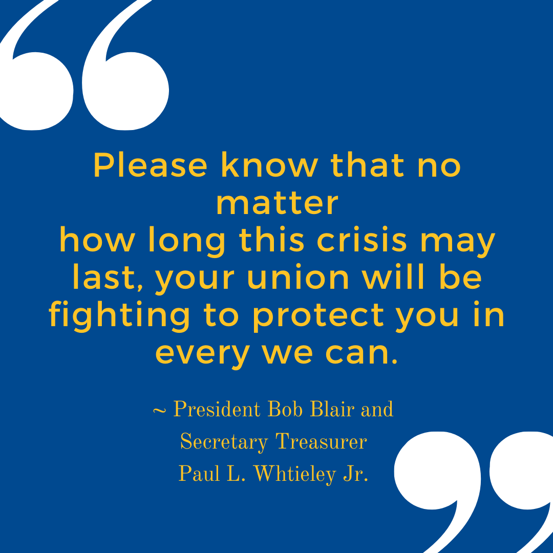 A New Year's Message from President Bob Blair and Secretary Treasurer Paul L. Whiteley Jr.