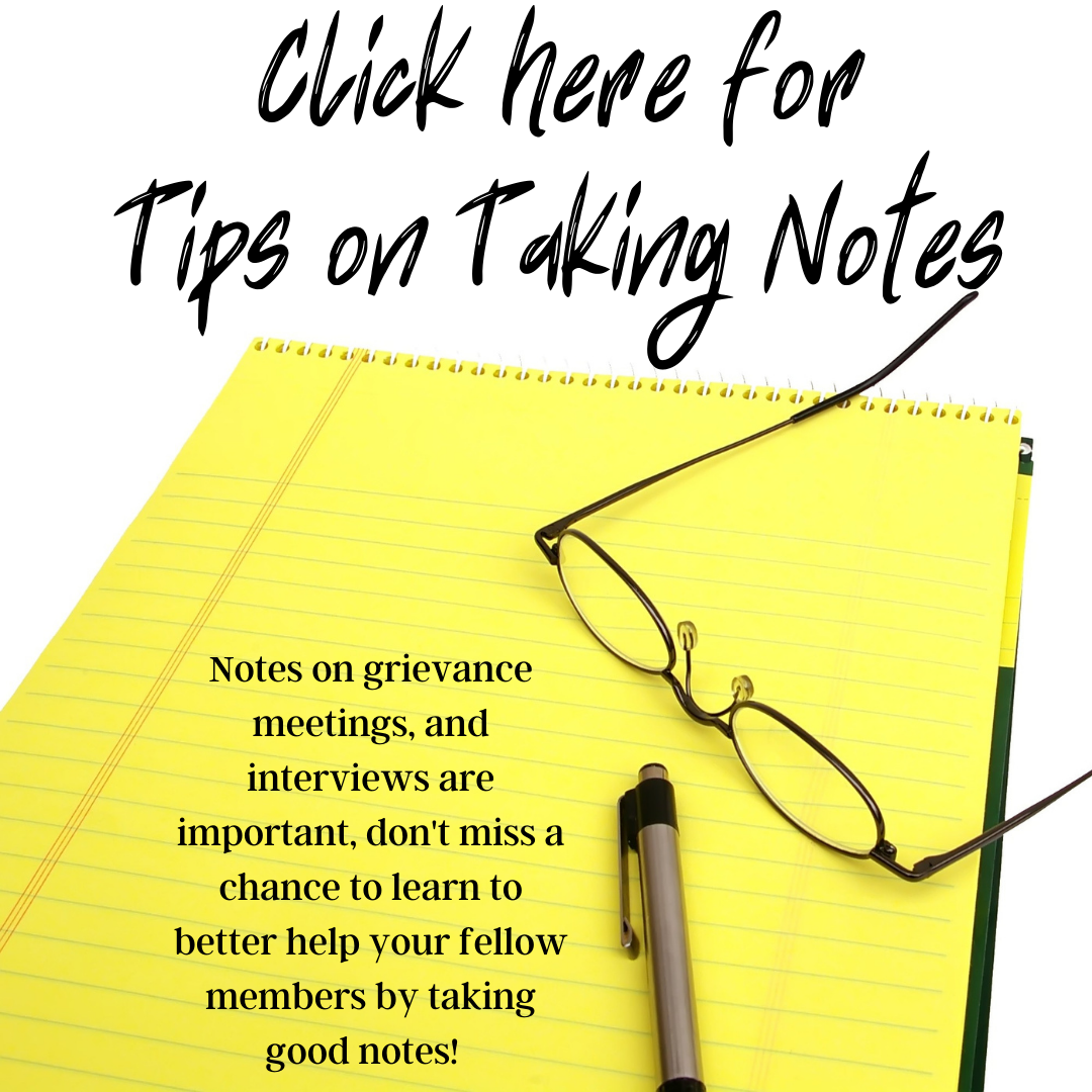Tips for Stewards: How to take good notes