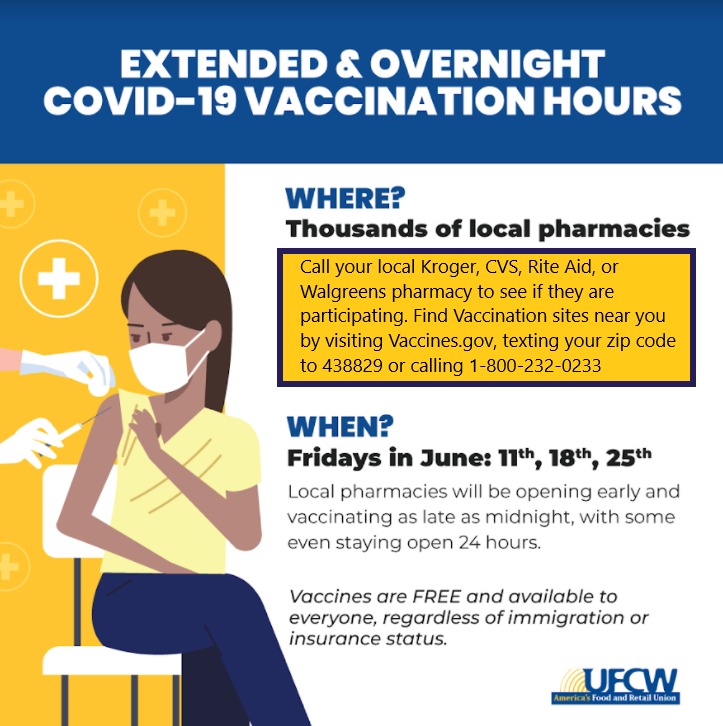 Extended Hours for COVID-19 Vaccination and Much More