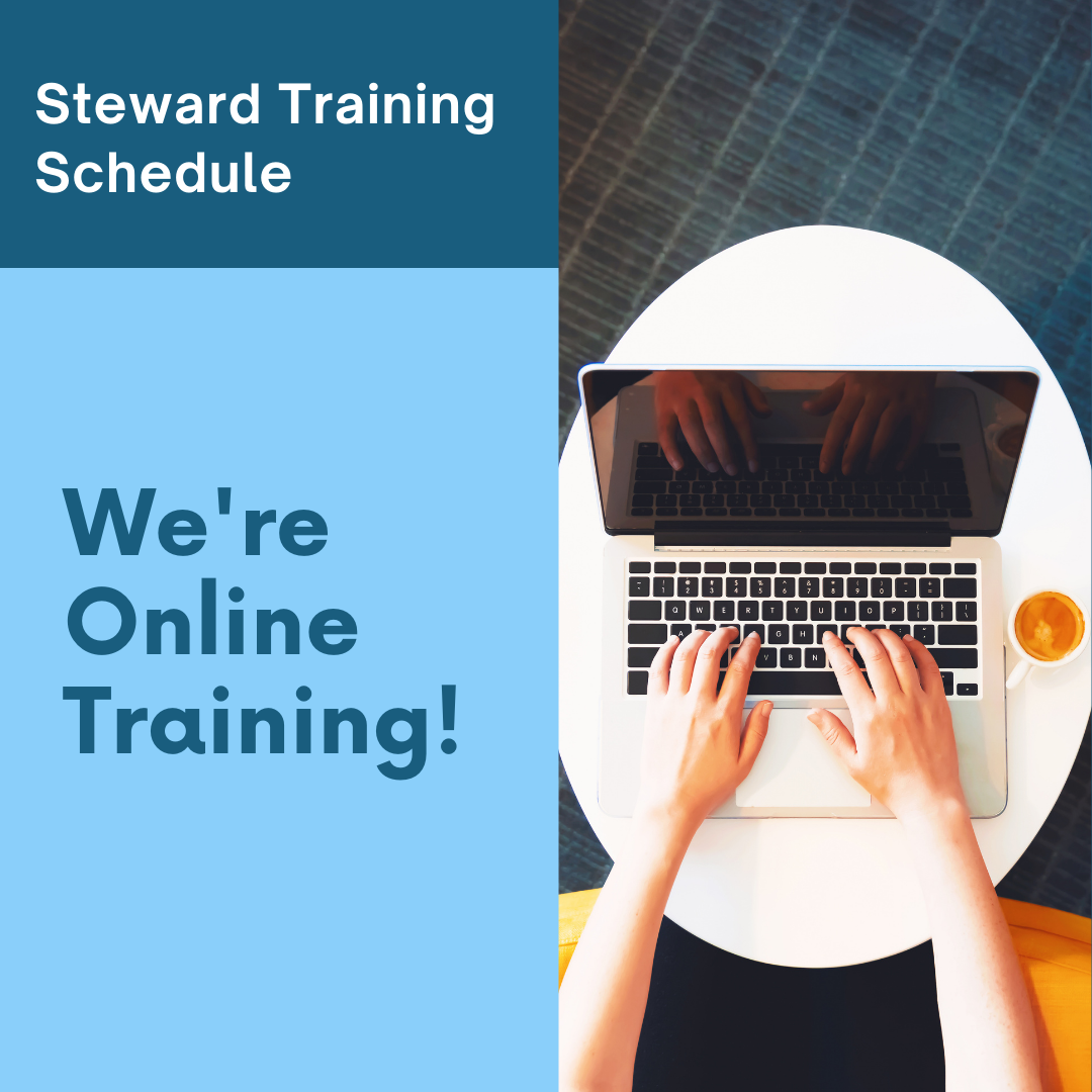 September Virtual Steward Training Schedule