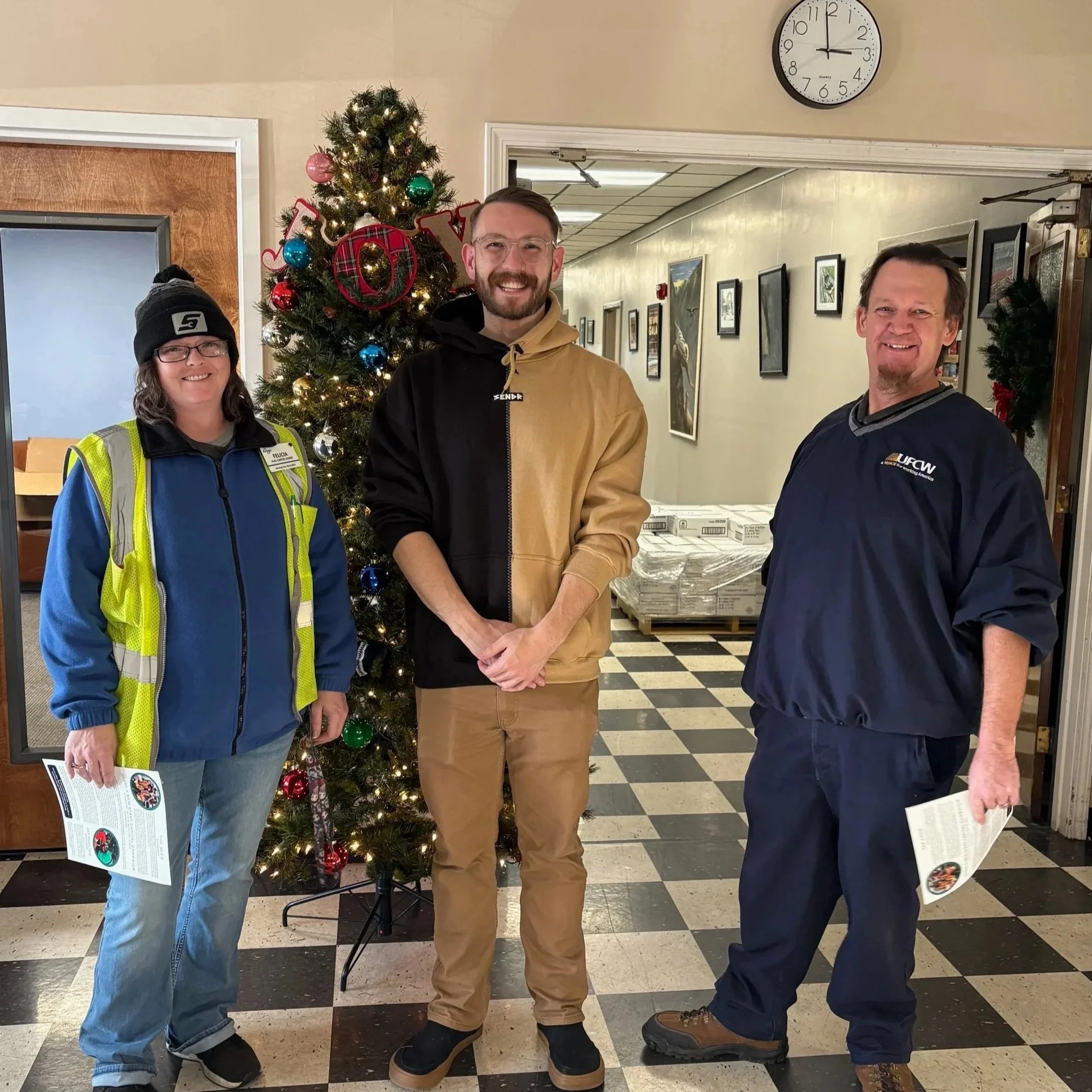 Pictured during the visit were James Bibbo, Felicia Saleh, and William Brandon, Community Engagement Coordinator for Paducah Cooperative Ministries.