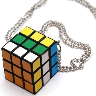 Rubiks Cube Necklace 