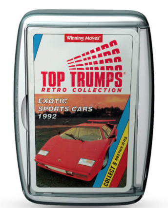 Top Trumps 1992 Sports Cars 