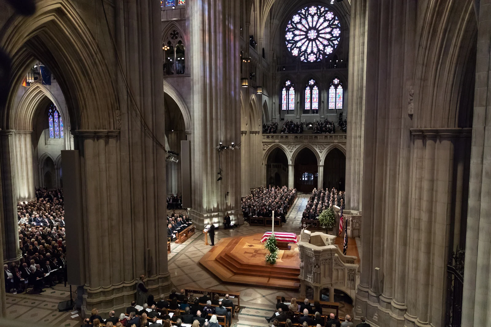 Bush’s state funeral inside the National Cathedral. Photo via The White House.