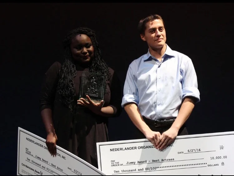 With Amina Faye at the 2016 Jimmy Awards during the Final Award Ceremony