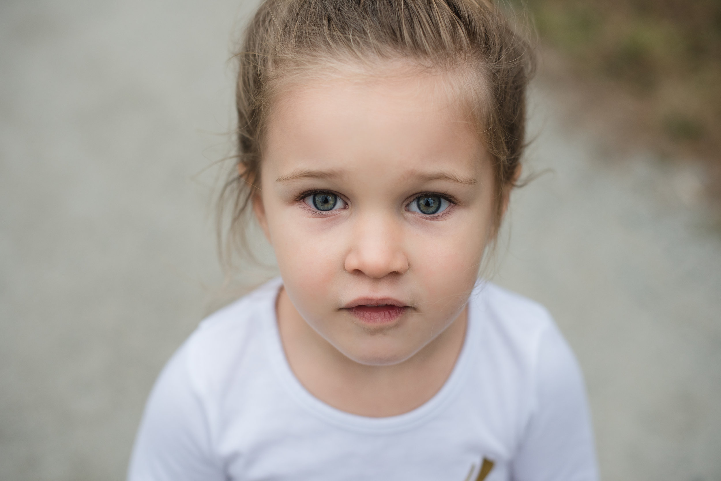 close up portrait of toddler