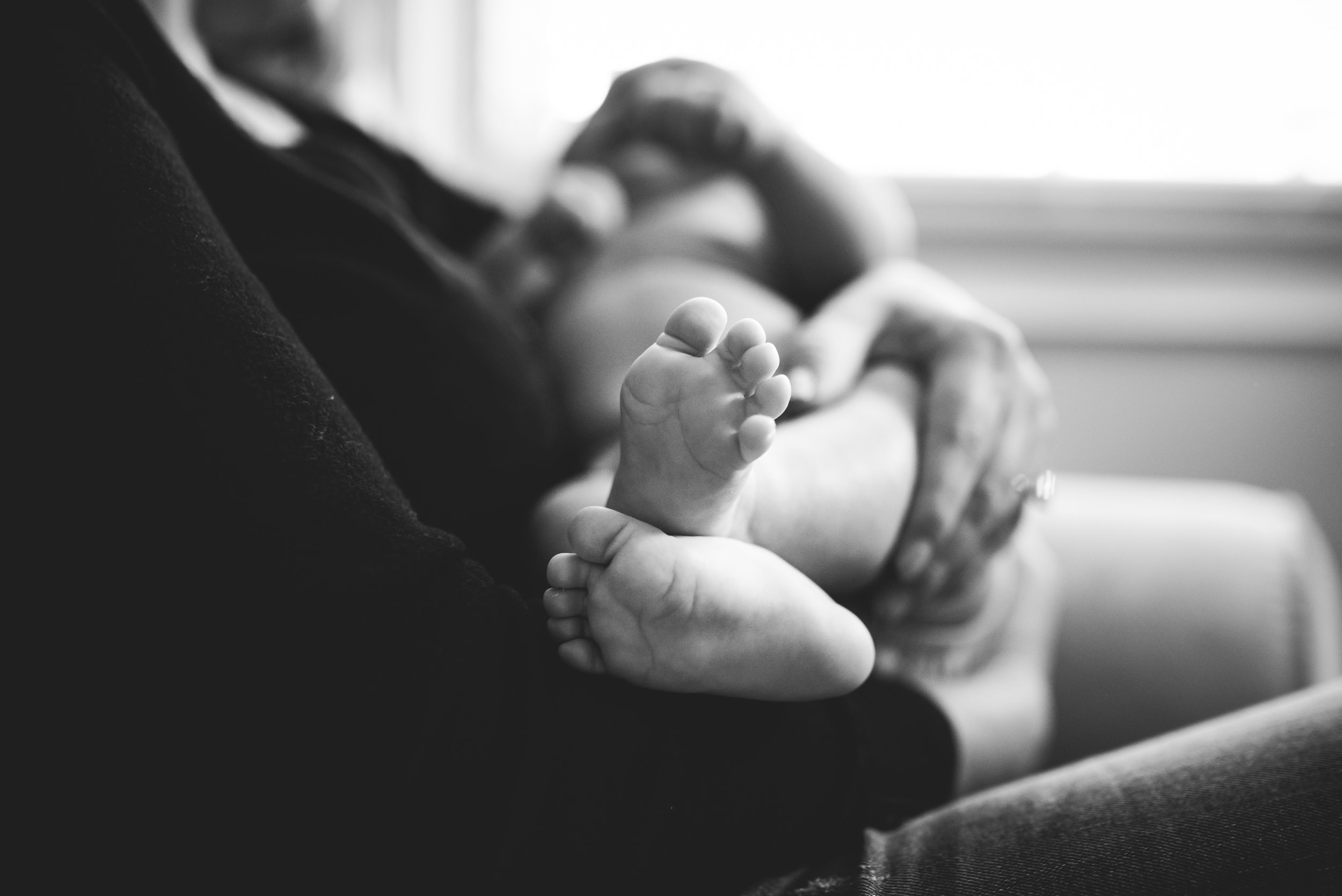 newborn details tiny feet in home session