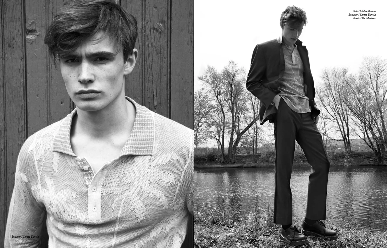 Suit Malan Breton, Sweater Sergio Davila, Boots Dr. Martens