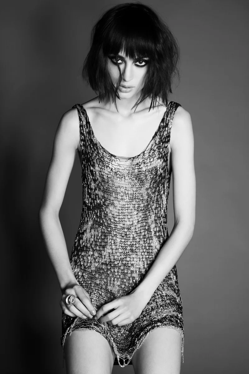 Chain Pattern Dress by Natalia Fedner , Ring by Manifesto at Flying Solo