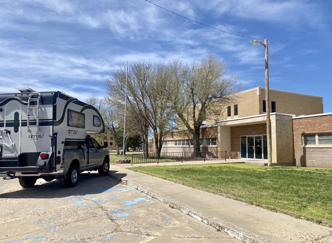 Well that&rsquo;s a first&hellip;checking in for a camp spot at a Police Department! Though we HAVE checked in at a liquor store before. 😂 #vagabonds #travelgram #exploremore #vagabond #traveladventures #wheretonext #nucampfamily #nucamprv #letsgoev