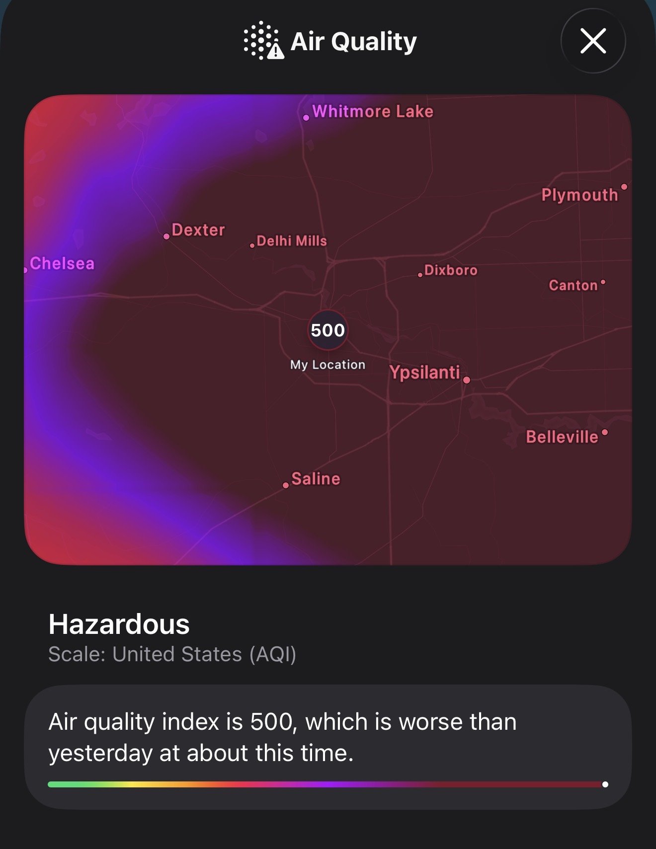 Worst Air Quality on Earth this particular day