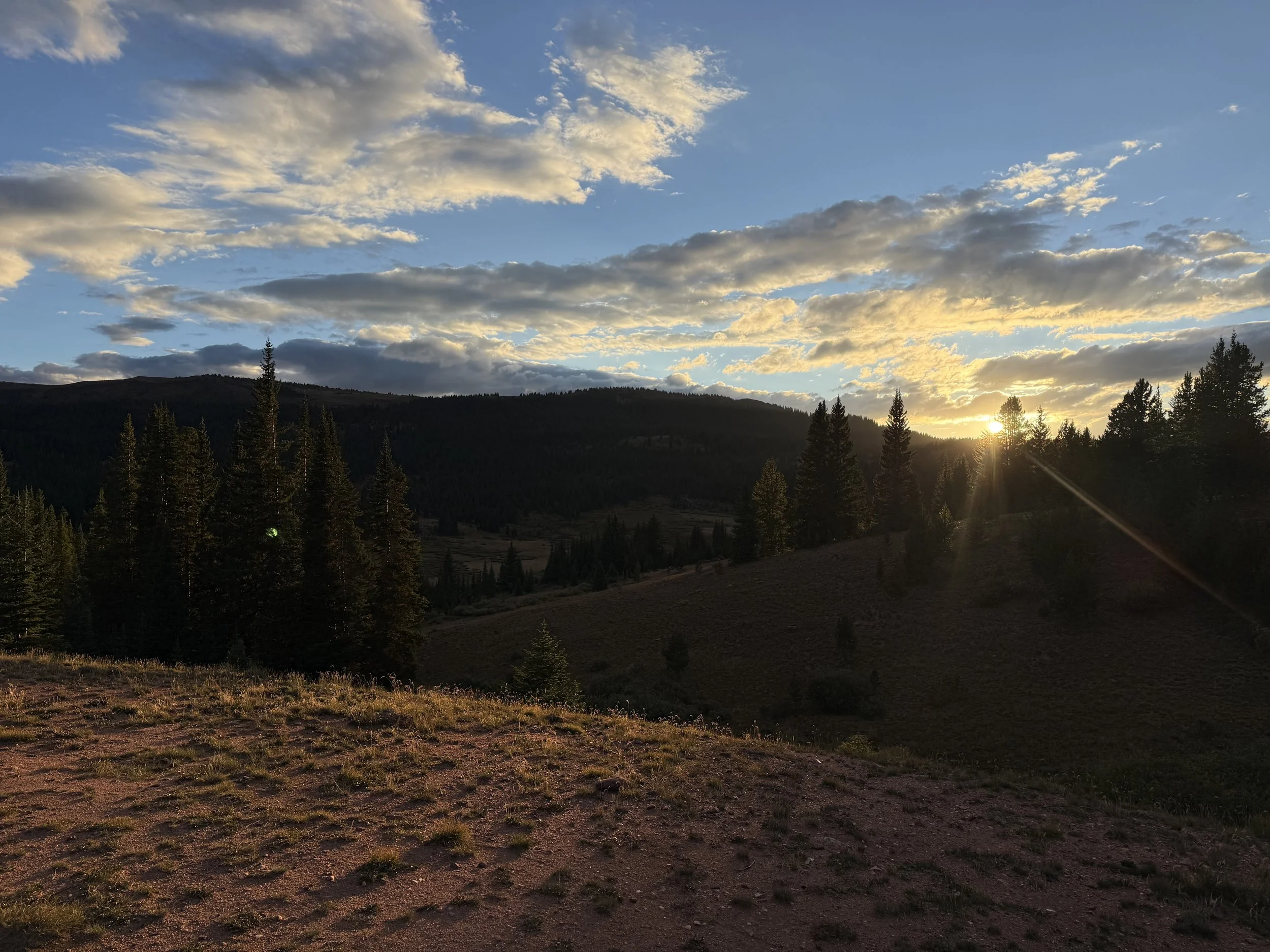 Sunset on Shrine Pass Rd.
