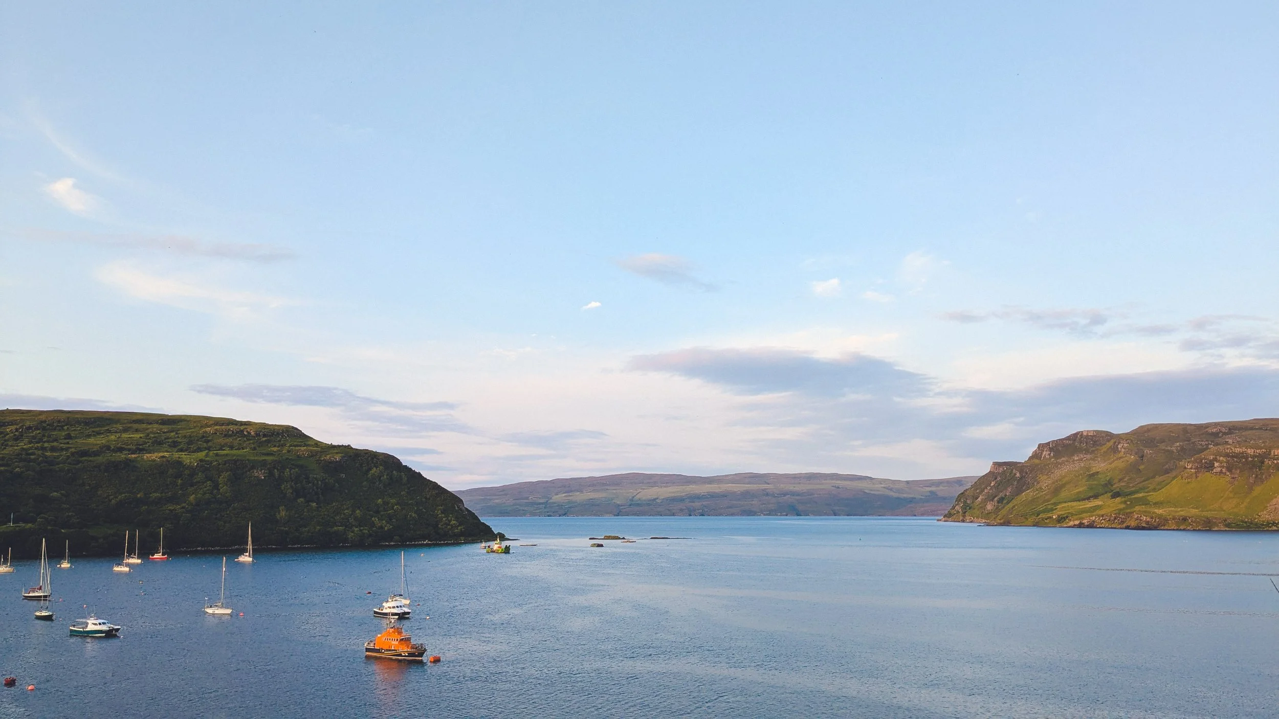 Portree Harbor in the Isle of Skye