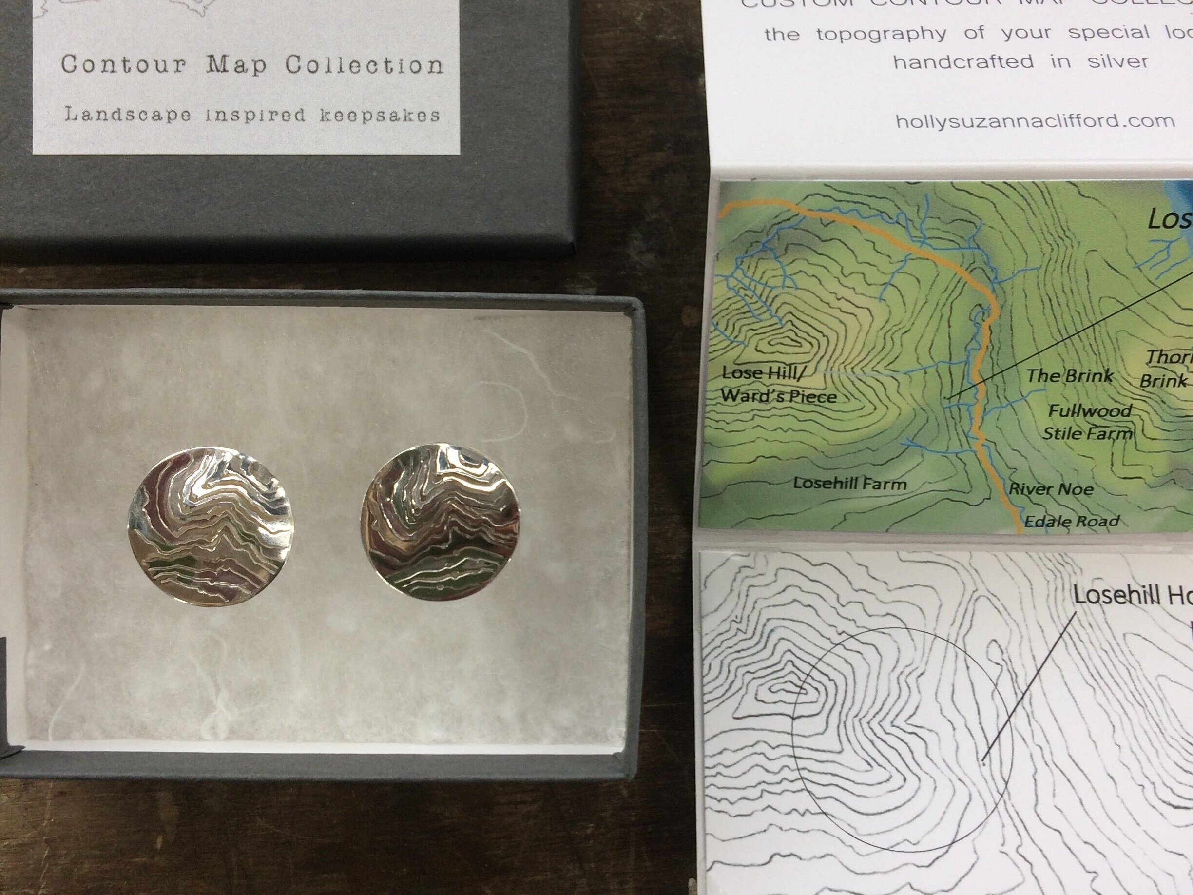Contour Map Cufflinks