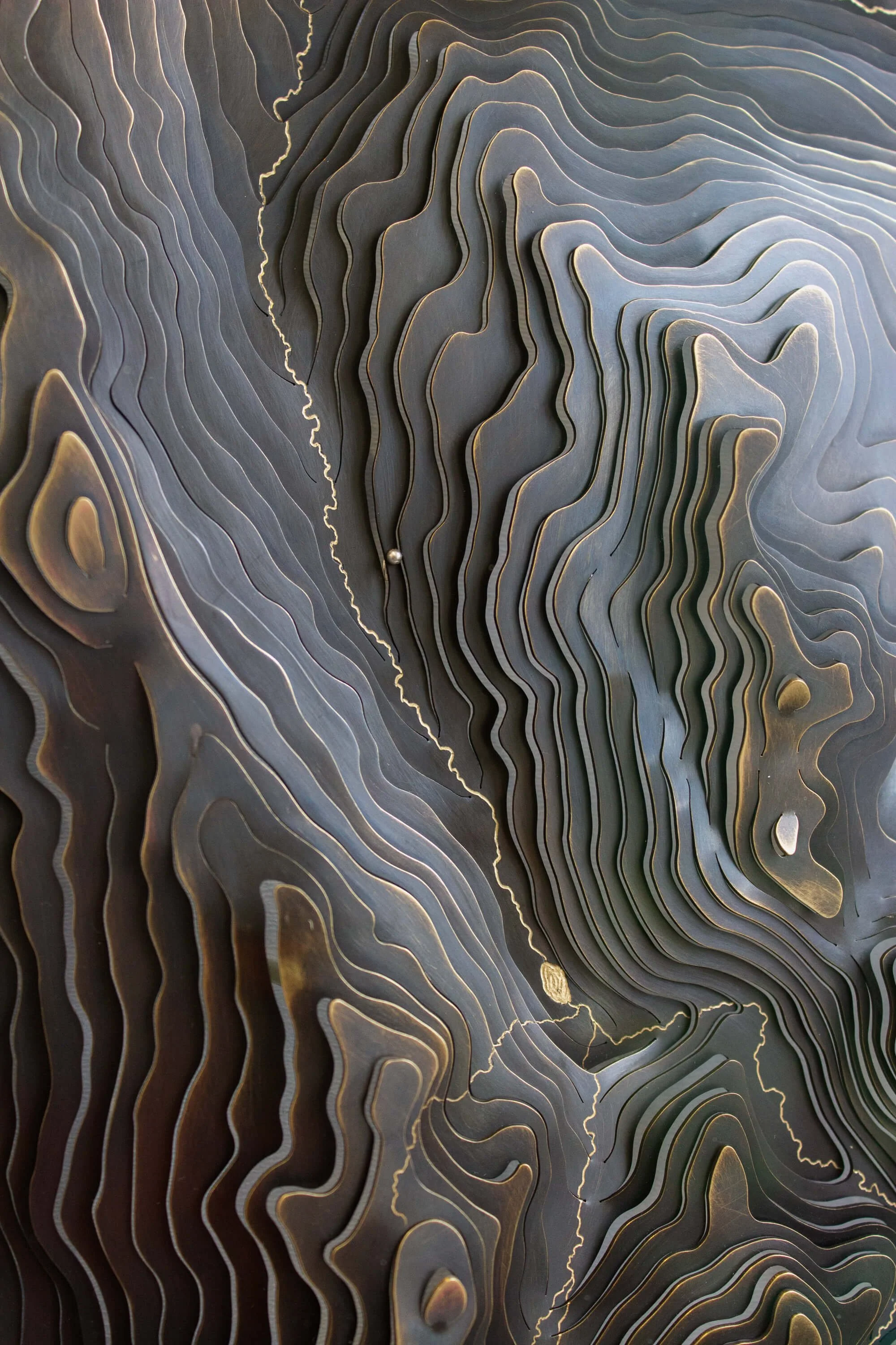 3 Valleys, Meribel Contour Map Wall Piece