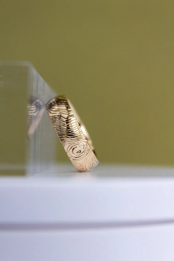 Mount Pisgah, Blue Ridge Mountains gold contour ring