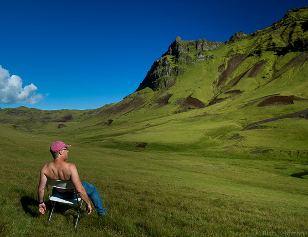 Taking a break in Iceland