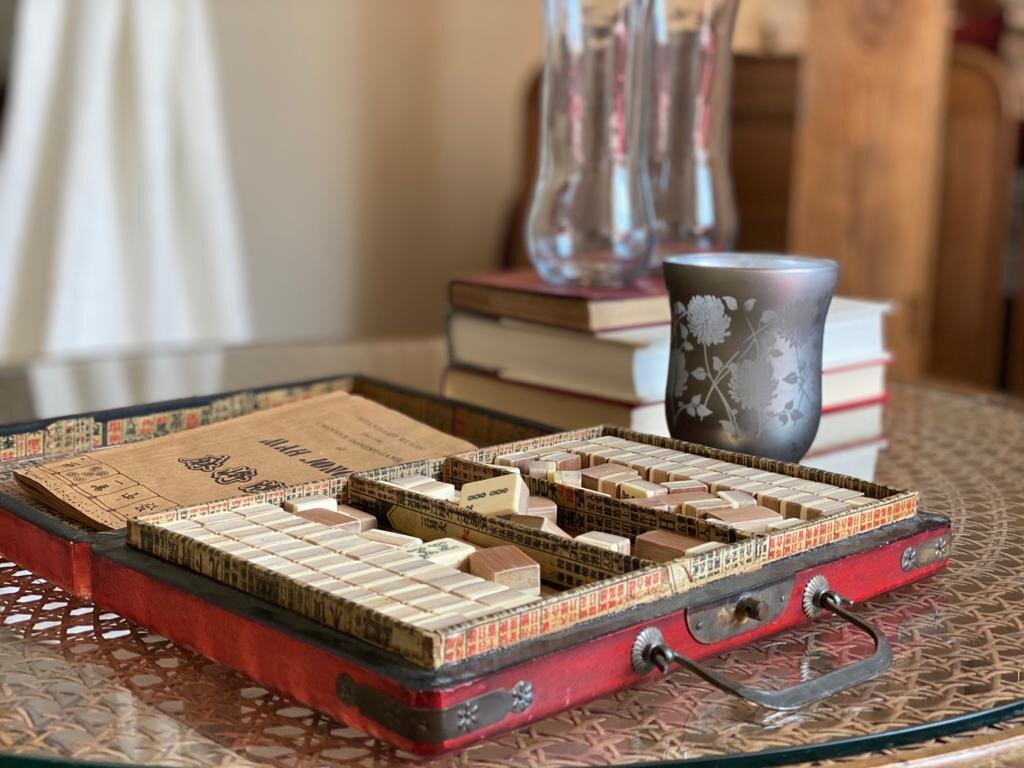 a vintage game of Chinese dominoes