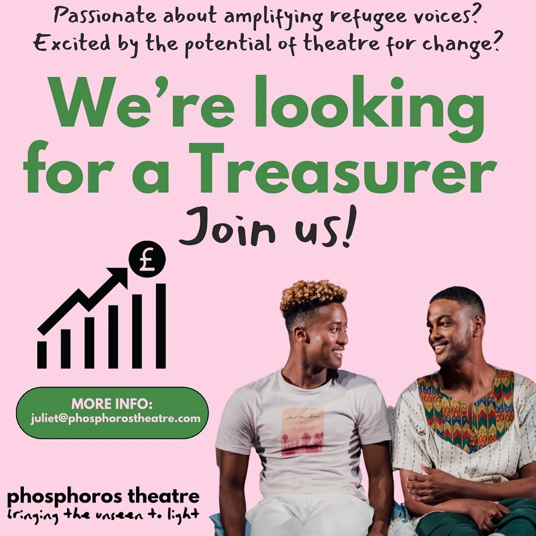 We&rsquo;re looking for a finance whizz to join our board and become our new treasurer. Link in our bio, application deadline is this FRIDAY! 

Please share widely with folks working in finance who are interested in championing refugees in the arts!