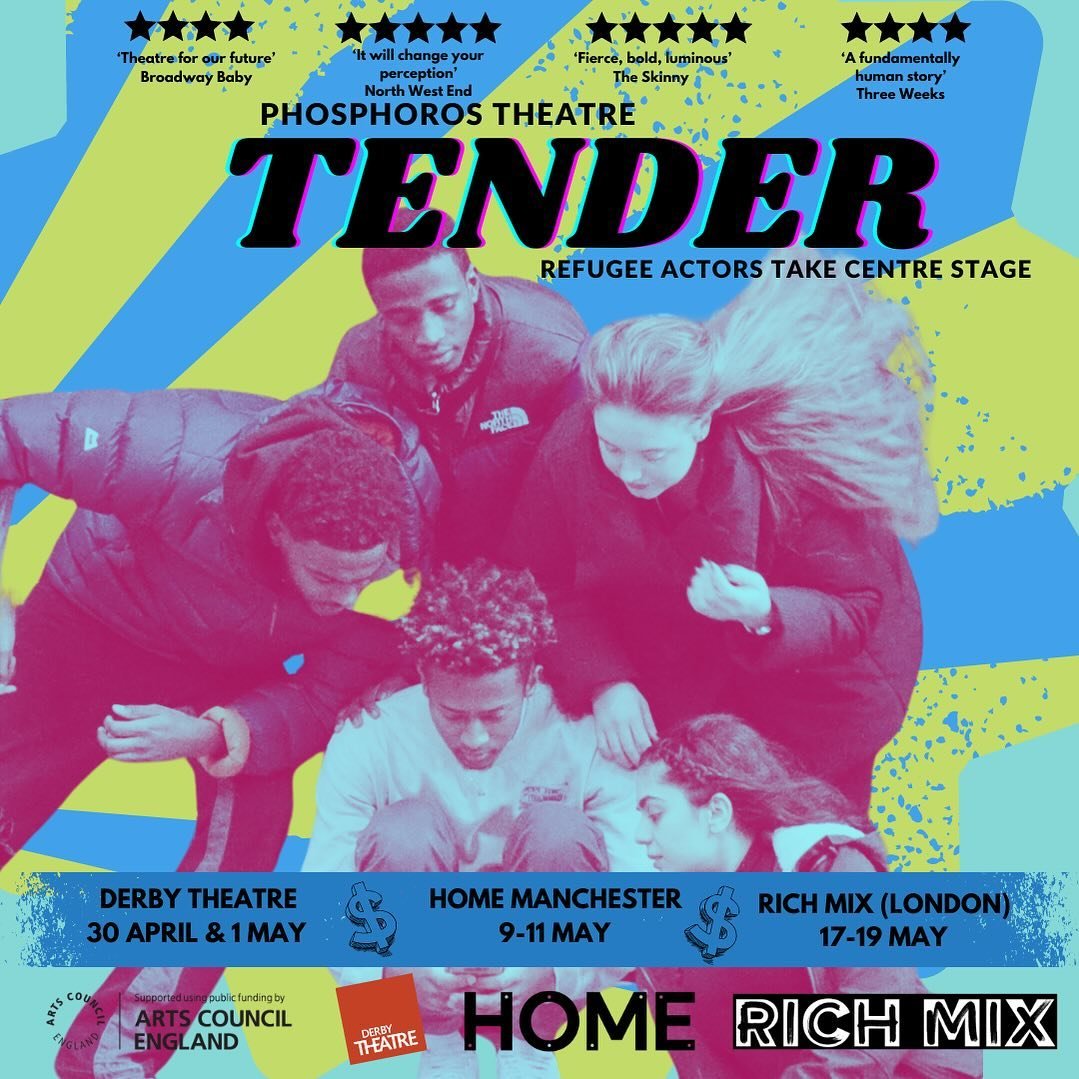 Have you booked your tickets for TENDER yet? 

We&rsquo;re on tour with our new show soon, where refugees take centre stage and stories of forced migration are reimagined beyond media headlines. 

Catch us at:

📍 @derbytheatre 30th April &amp; 1st M
