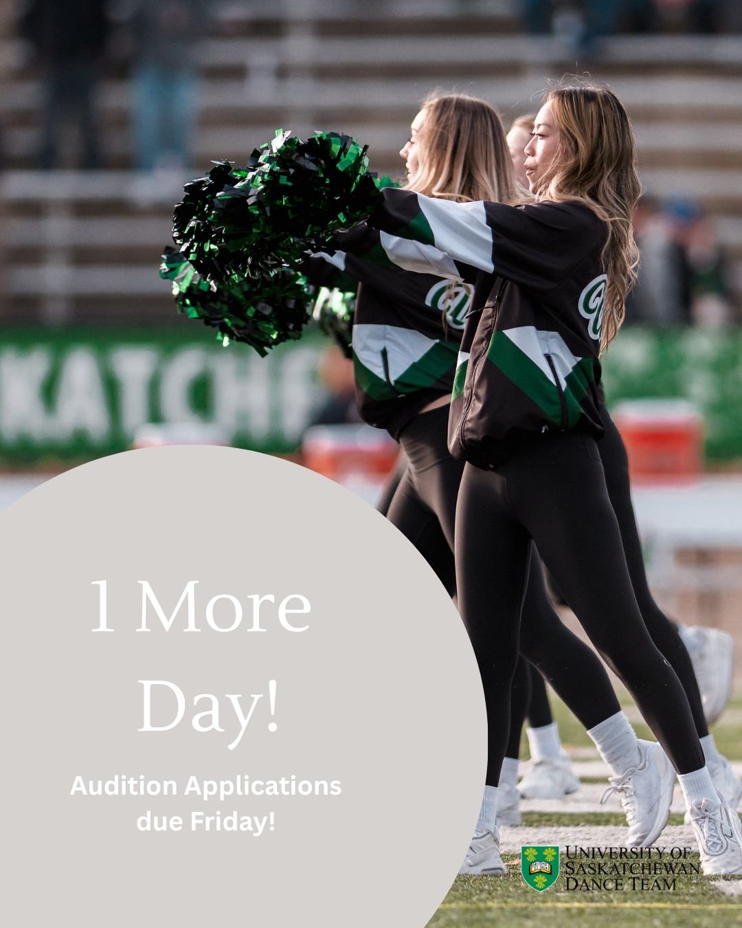 🚨1 MORE DAY🚨
Audition applications for the 2026/2027 season are due tomorrow by 11:59 pm! Apply now at www.usaskdanceteam.ca