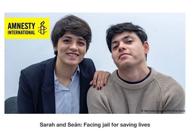 We wrote for Sarah and Seán at our 2019 #Write4Rights event. Sign the petition today! Link in bio. 🔗
Via @amnesty:
Sarah Mardini and Seán Binder met as trained volunteer rescue workers in Lesvos, Greece. Their job was to spot boa